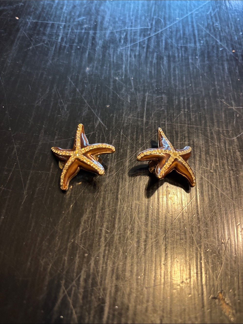 Gold Starfish Stud Earrings for Women